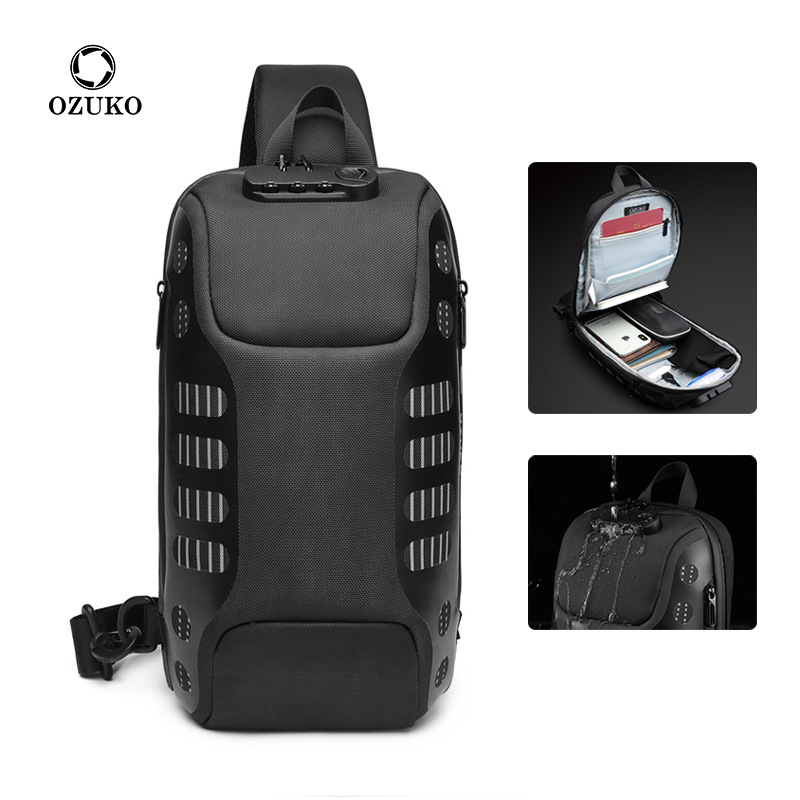 Men Sling Backpack Cross Body Shoulder Chest Bag Anti-theft Travel  Motorcycle Rider Waterproof Oxford Male Messenger Bags