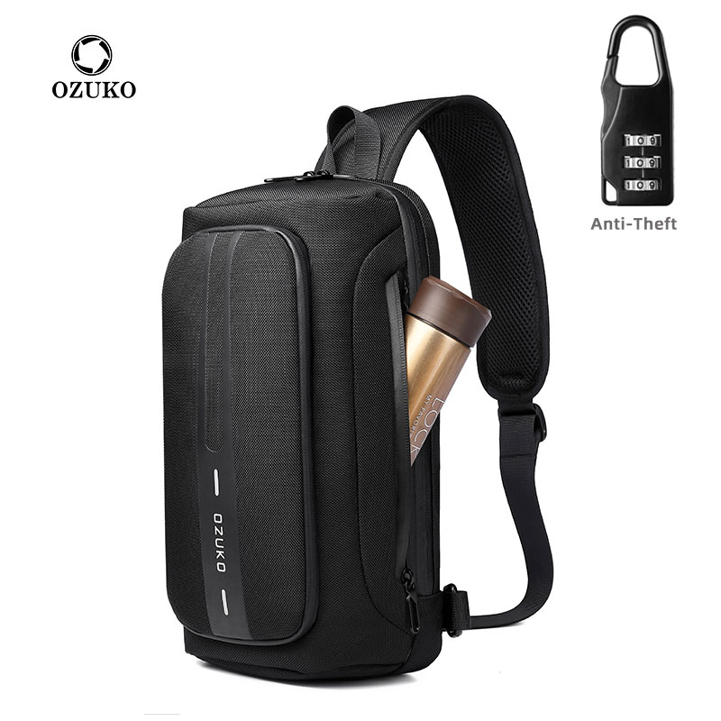 Amazon.com: OZUKO Anti Theft Chest Sling Shoulder Backpacks Bags Crossbody  Daypack Waterproof Chest Bag with USB Charging Port (Black) : Sports &  Outdoors