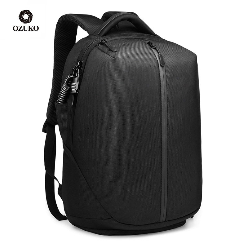 Ozuko 9306 Multifunction Large Capacity Men Waterproof Outdoor USB Charging  Male Laptop Business Backpack